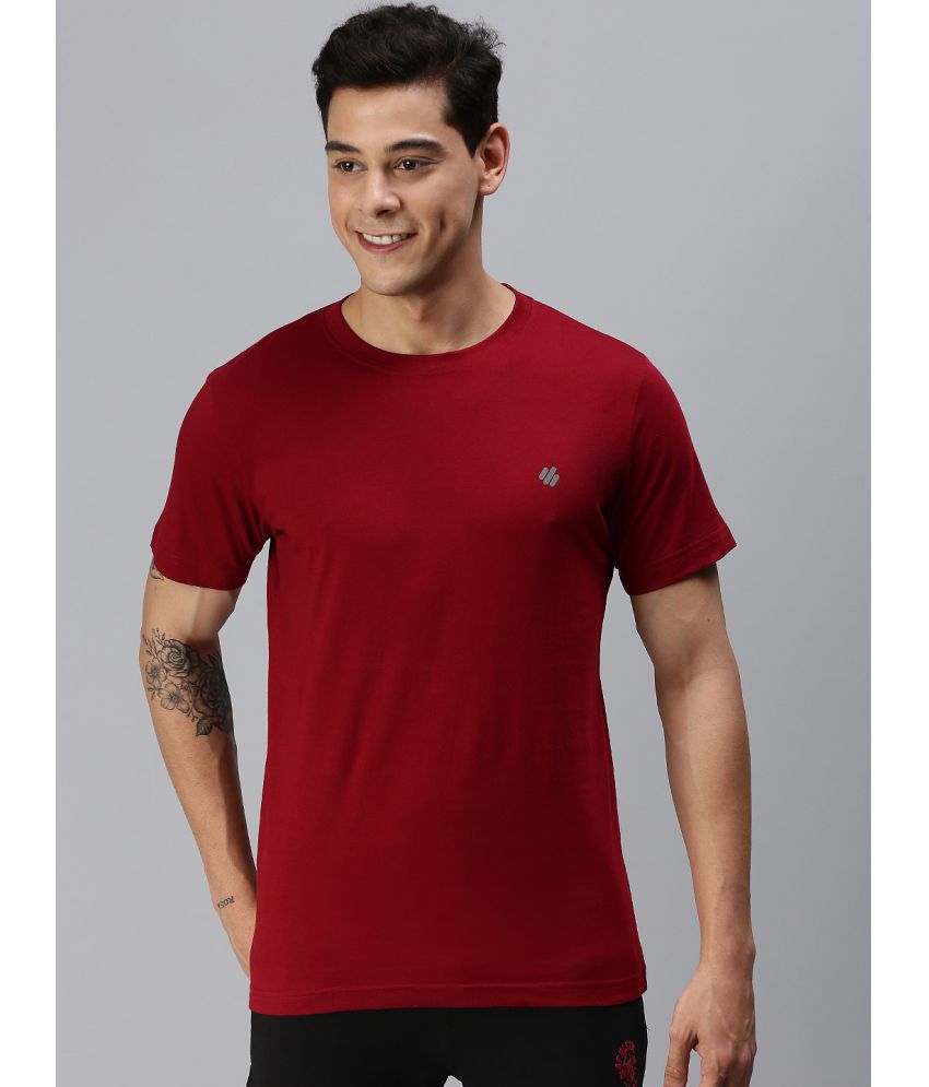     			ONN - Maroon Cotton Blend Regular Fit Men's T-Shirt ( Pack of 1 )