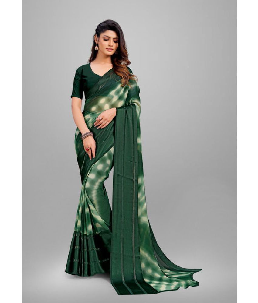     			Sanwariya Silks - Green Georgette Saree With Blouse Piece ( Pack of 1 )