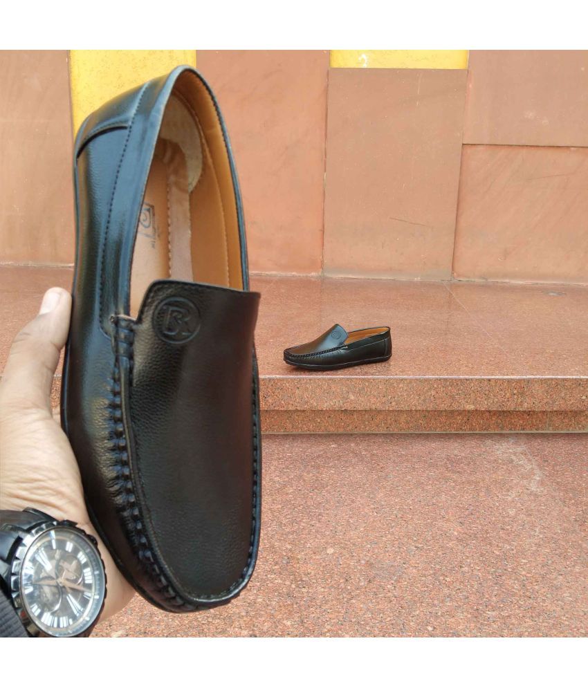     			ShoeRise - Black Men's Slip on