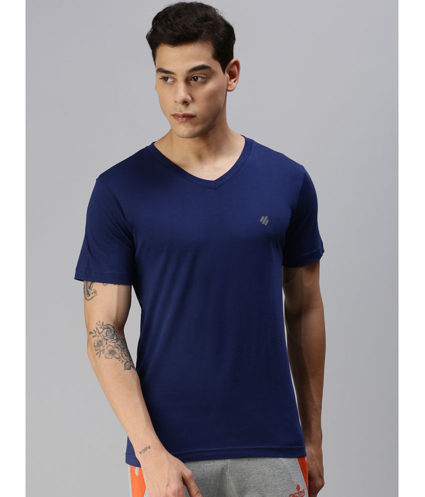     			ONN - Blue Cotton Blend Regular Fit Men's T-Shirt ( Pack of 1 )