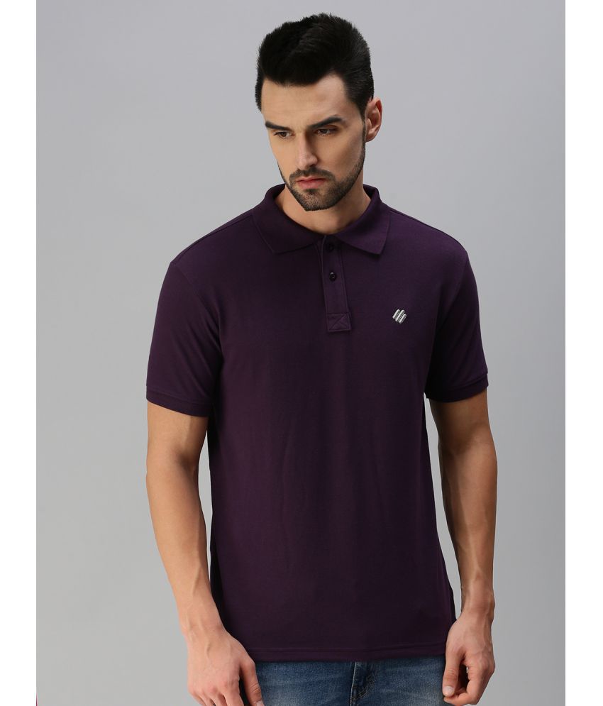     			ONN - Purple Cotton Blend Regular Fit Men's Polo T Shirt ( Pack of 1 )