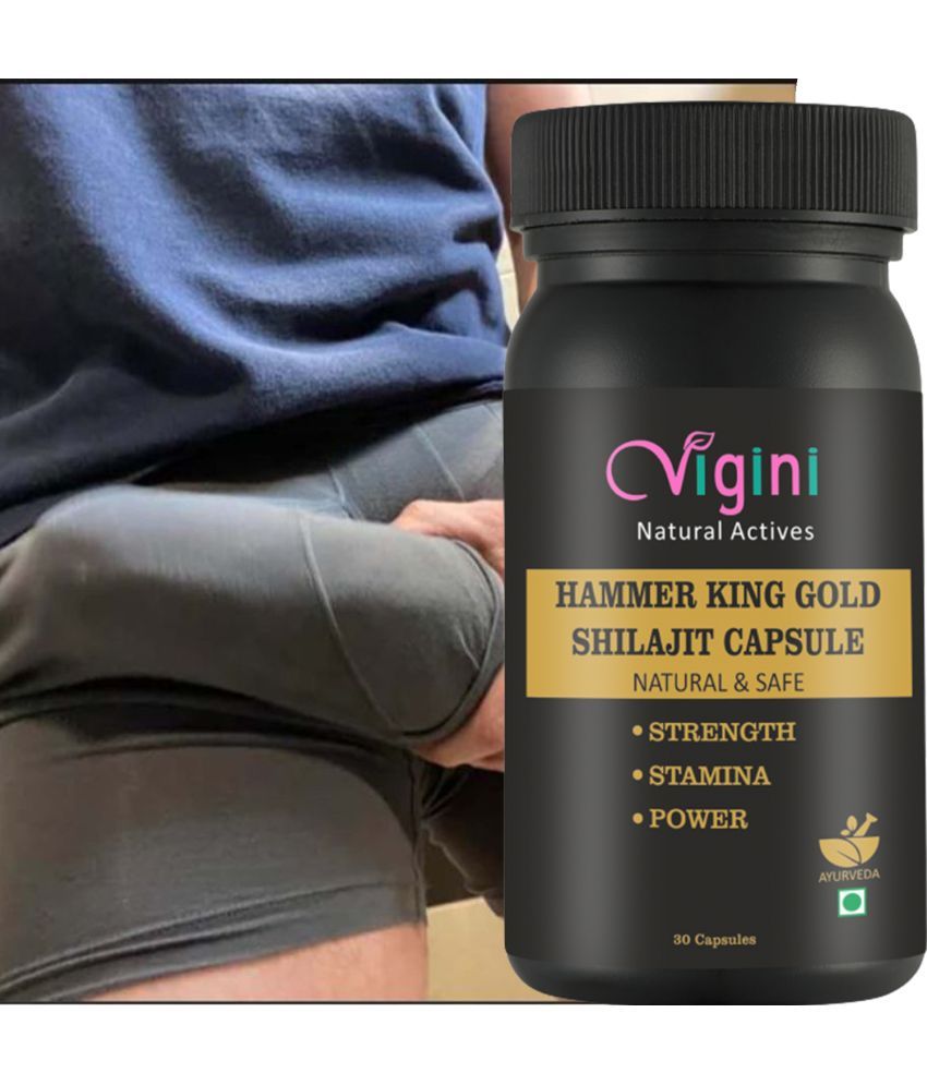 Vigini Hammer King Gold Pure Shilajit Natural Ayurveda Capsule for Penis Enlargement Size growth