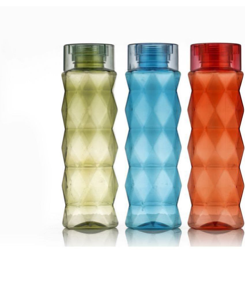     			iview ki - Fridge/School/Adults Water Bottle Multicolour Water Bottle 1000 mL ( Set of 3 )