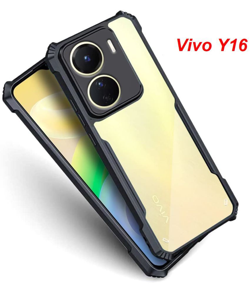     			JMA - Transparent Polycarbonate Bumper Cases Compatible For Vivo Y16 ( Pack of 1 )