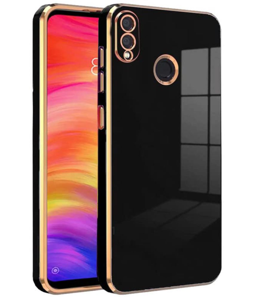     			Kosher Traders - Black Silicon Plain Cases Compatible For Xiaomi Redmi Note 7S ( Pack of 1 )