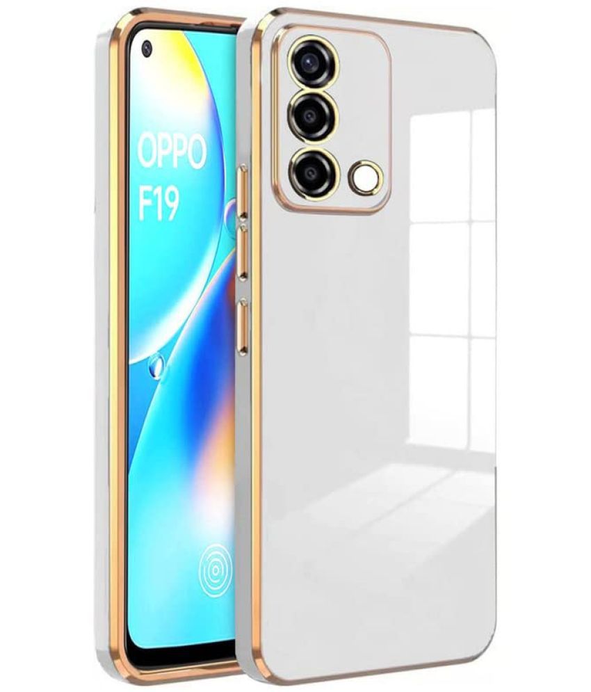     			Kosher Traders - White Silicon Plain Cases Compatible For Oppo A74 ( Pack of 1 )