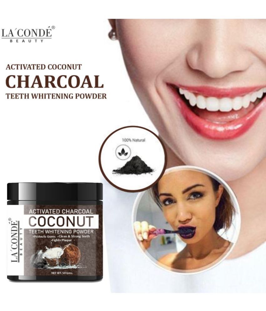     			LA' CONDE' Coconut Shell Activated Charcoal Tooth Powder Breath Freshener 50 g