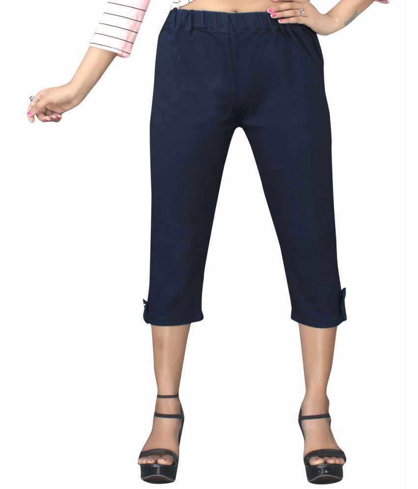     			AngelFab Denim Capris - Navy