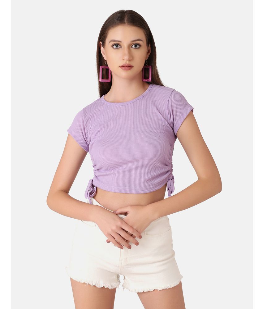     			BuyNewTrend - Purple Cotton Blend Women's Regular Top ( Pack of 1 )