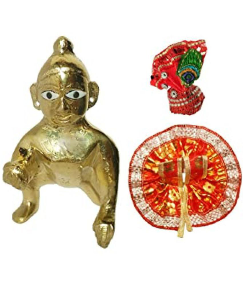     			DvR ClicK - Brass Laddu Gopal 10 cm Idol