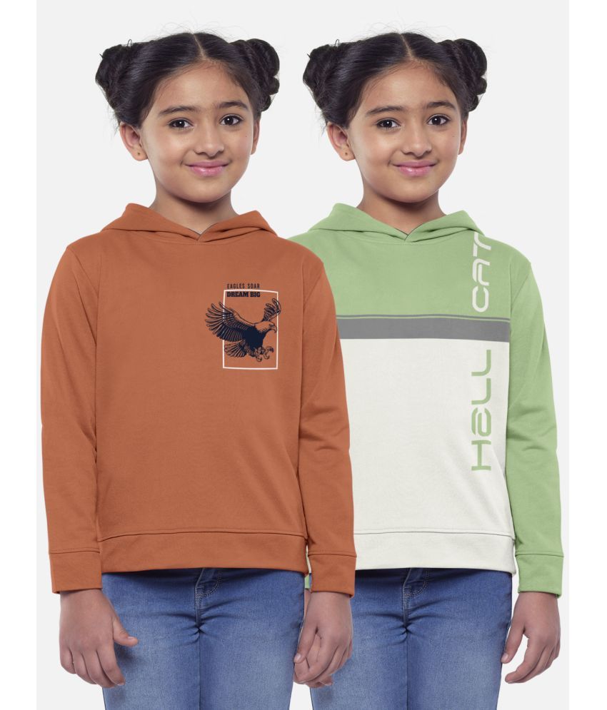     			HELLCAT Pack of 2 Girls Cotton Blend Sweatshirt ( Multicolor5 )