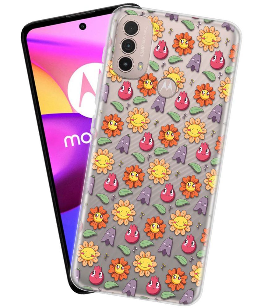     			NBOX - Multicolor Silicon Printed Back Cover Compatible For Motorola Moto E40 ( Pack of 1 )