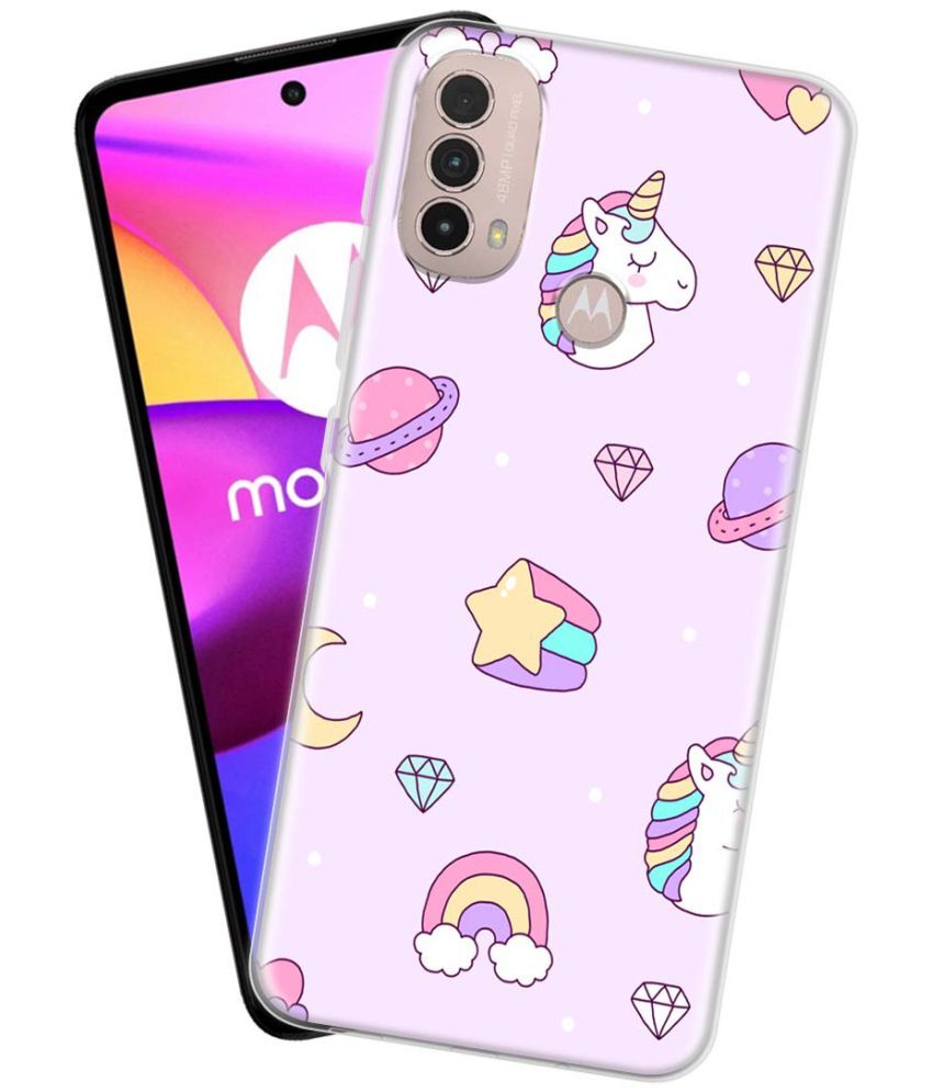     			NBOX - Multicolor Silicon Printed Back Cover Compatible For Motorola Moto E40 ( Pack of 1 )