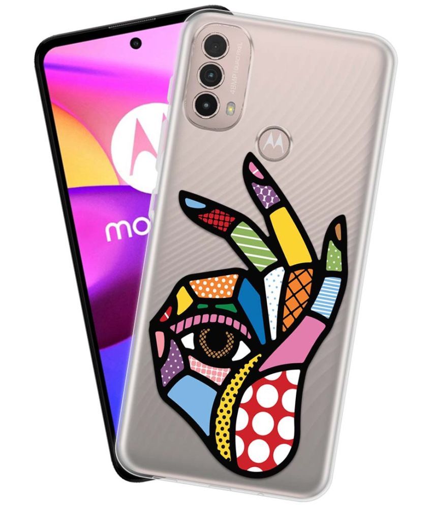     			NBOX - Multicolor Silicon Printed Back Cover Compatible For Motorola Moto E40 ( Pack of 1 )