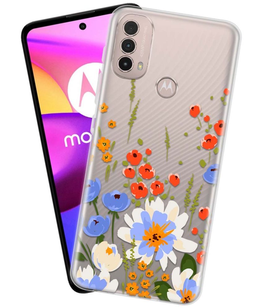     			NBOX - Multicolor Silicon Printed Back Cover Compatible For Motorola Moto E40 ( Pack of 1 )