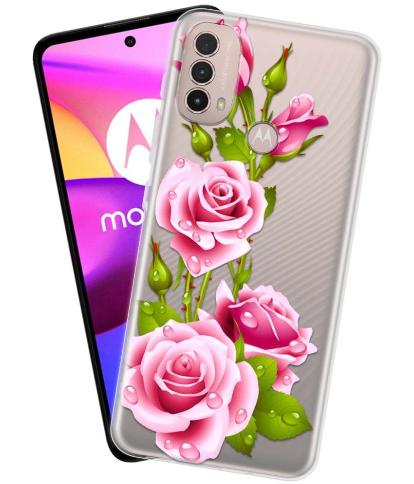     			NBOX - Multicolor Silicon Printed Back Cover Compatible For Motorola Moto E40 ( Pack of 1 )