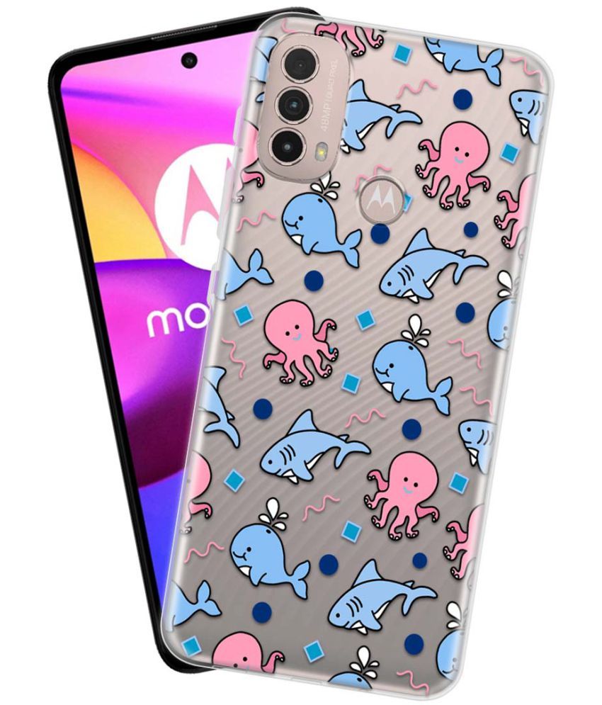     			NBOX - Multicolor Silicon Printed Back Cover Compatible For Motorola Moto E40 ( Pack of 1 )