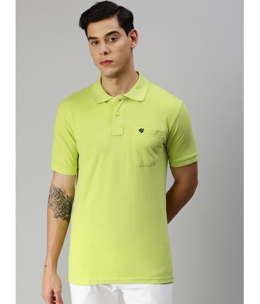     			ONN Pack of 1 Cotton Blend Regular Fit Solid Half Sleeves Men's Polo T Shirt ( Green )