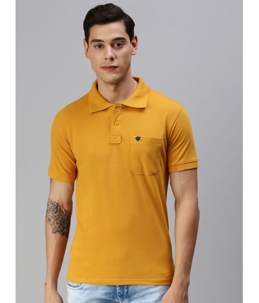     			ONN - Mustard Cotton Blend Regular Fit Men's Polo T Shirt ( Pack of 1 )