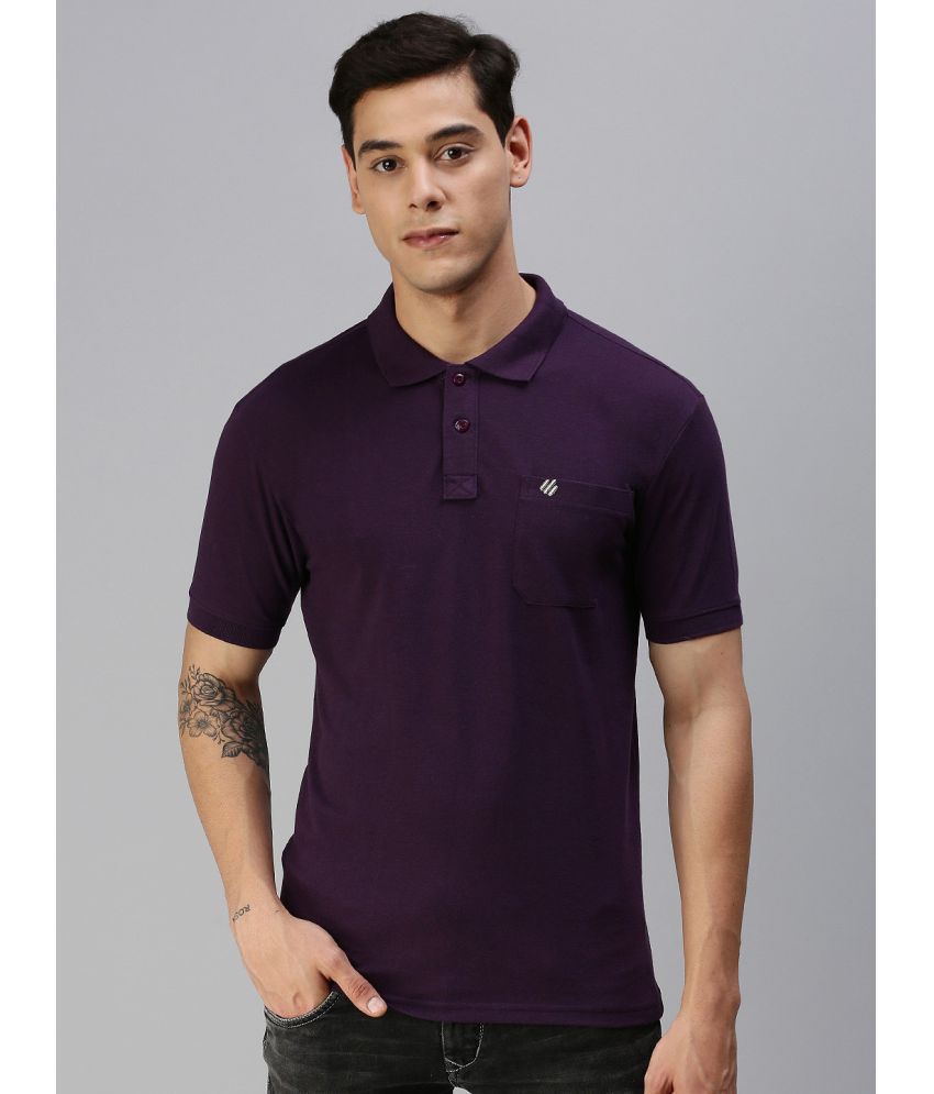     			ONN - Purple Cotton Blend Regular Fit Men's Polo T Shirt ( Pack of 1 )