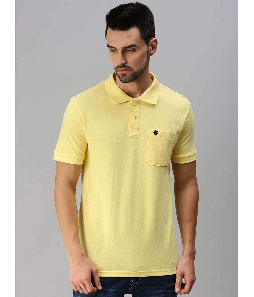     			ONN - Yellow Cotton Blend Regular Fit Men's Polo T Shirt ( Pack of 1 )