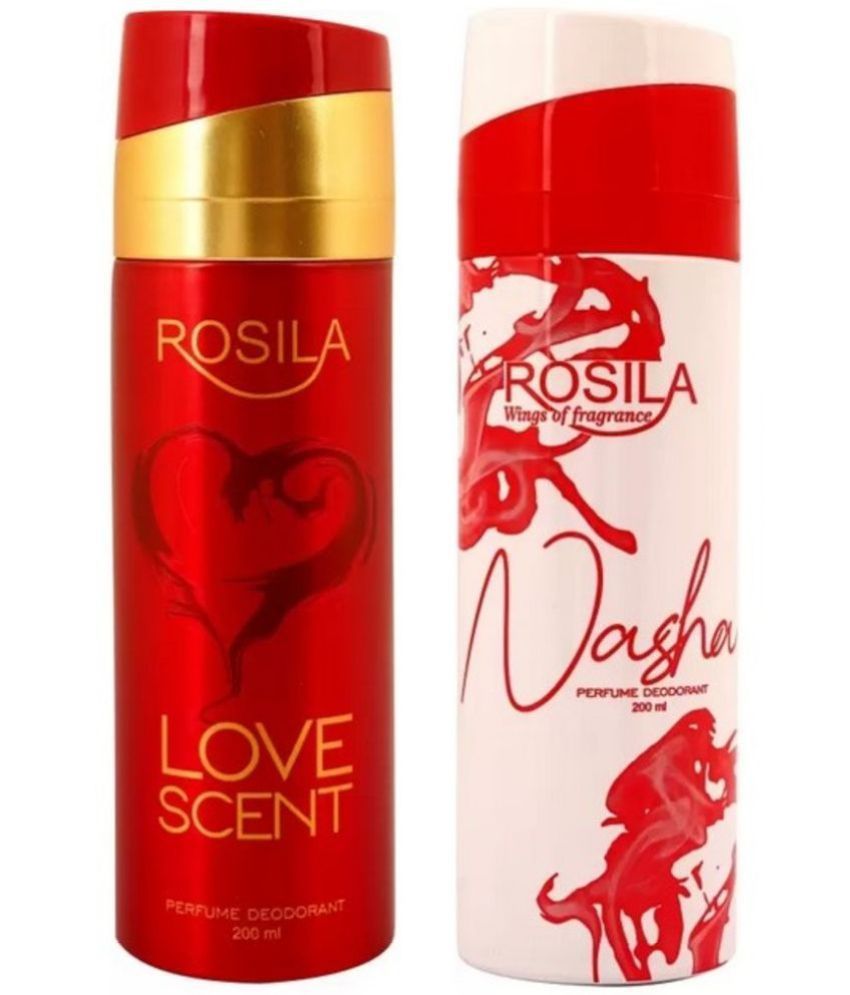     			ROSILA - NASHA ,SCENT DEODORANT Deodorant Spray for Men,Women 400 ml ( Pack of 2 )