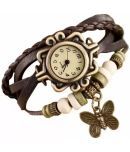 Cosmic - Brown Leather Analog Womens Watch