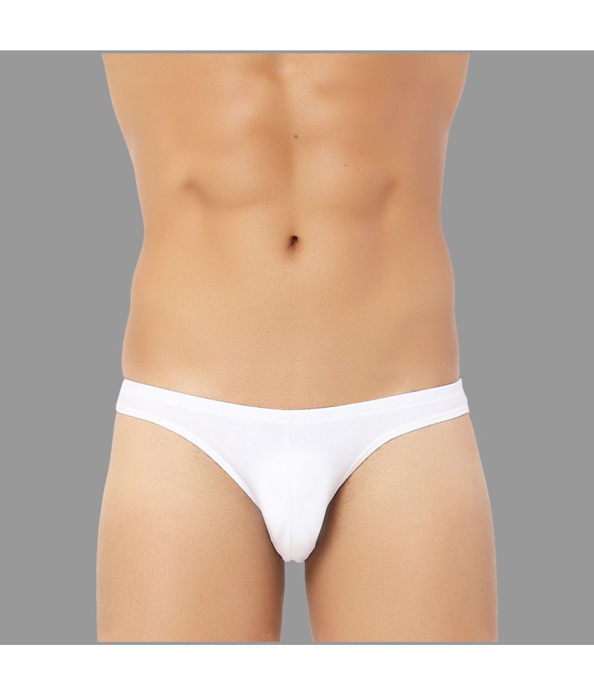     			Bruchi Club - White Modal Men's Bikini ( Pack of 1 )