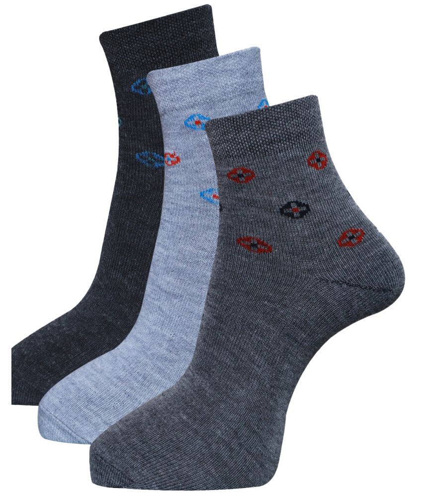     			Dollar - Woollen Men's Printed Multicolor Mid Length Socks ( Pack of 3 )