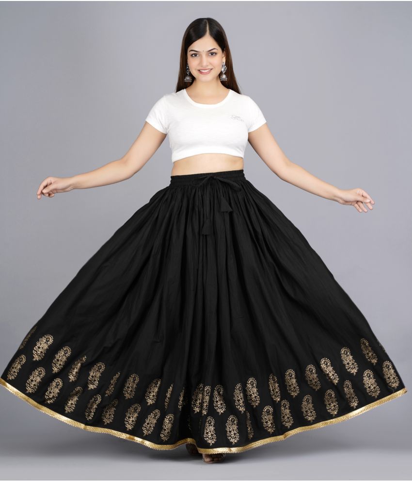     			FABRR - Black Cotton Women's A-Line Skirt ( Pack of 1 )