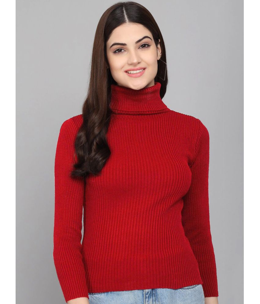HARBOR N BAY Acrylic Red Pullovers - Single
