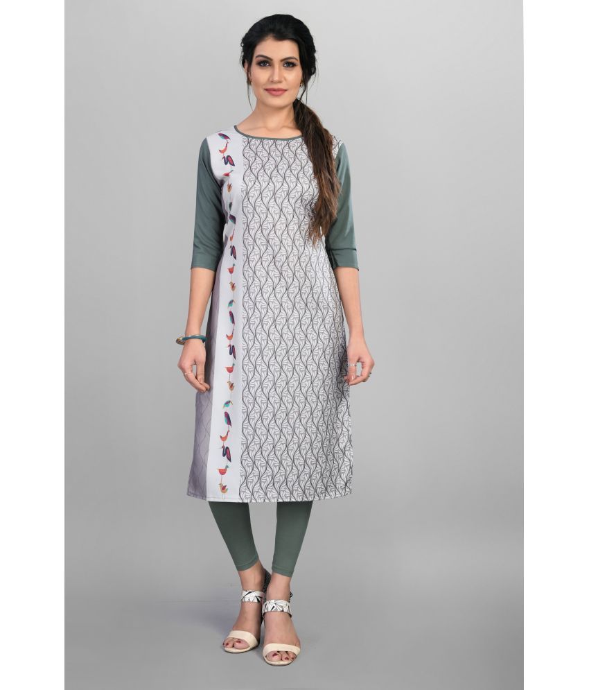     			Hiva Trendz - Multicoloured Crepe Women's Straight Kurti ( Pack of 1 )