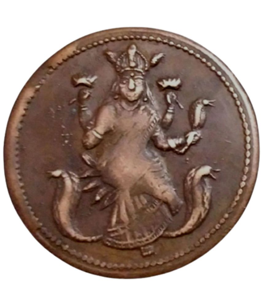     			Sanjay Online Store - LORD GODDESS DEVI 1842 HALF ANNA 1 Numismatic Coins