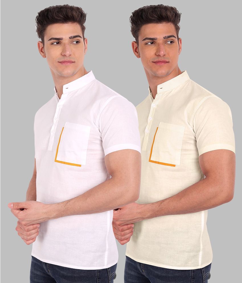     			Vida Loca - Beige 100% Cotton Slim Fit Men's Casual Shirt ( Pack of 2 )