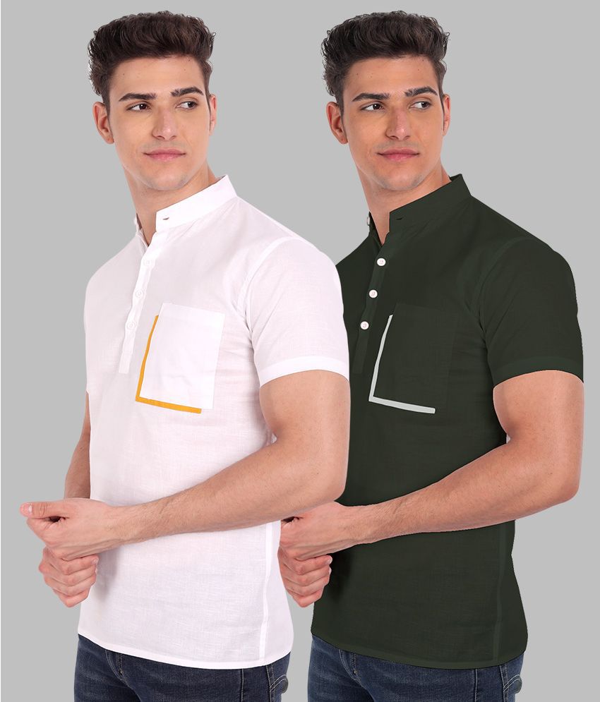     			Vida Loca - Green 100% Cotton Slim Fit Men's Casual Shirt ( Pack of 2 )