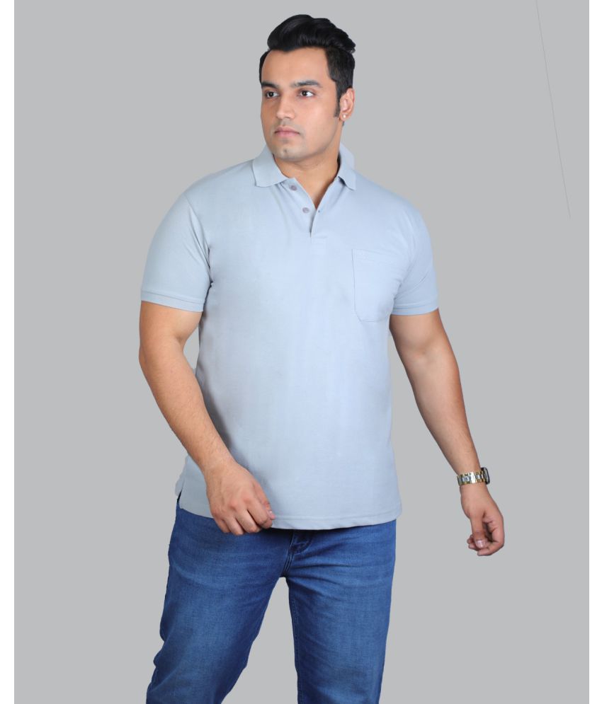    			Xmex - Sky Blue Cotton Blend Regular Fit Men's Polo T Shirt ( Pack of 1 )
