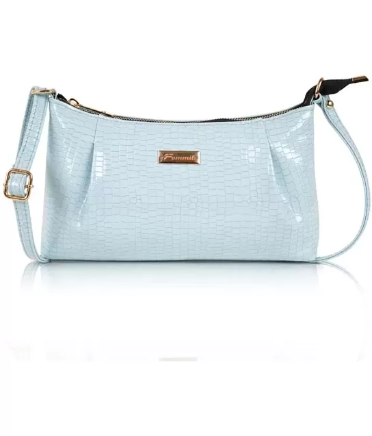Buy Caprese Blue Solid Small Handbag Online At Best Price @ Tata CLiQ