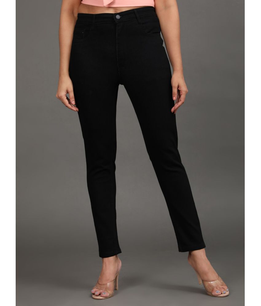 AngelFab - Black Denim Skinny Fit Women's Jeans ( Pack of 1 )