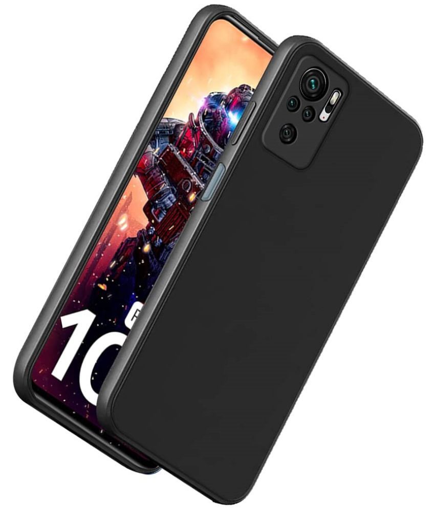     			BEING STYLISH - Black Silicon Plain Cases Compatible For Redmi Note 10s ( Pack of 1 )
