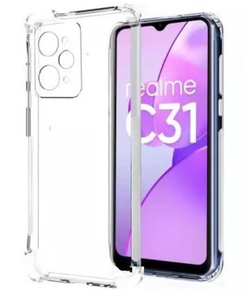     			Case Vault Covers - Transparent Silicon Silicon Soft cases Compatible For Realme C31 ( Pack of 1 )