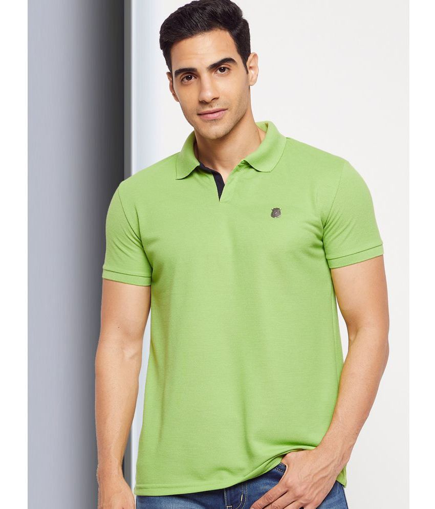     			HARBOR N BAY - Green Cotton Blend Regular Fit Men's Polo T Shirt ( Pack of 1 )