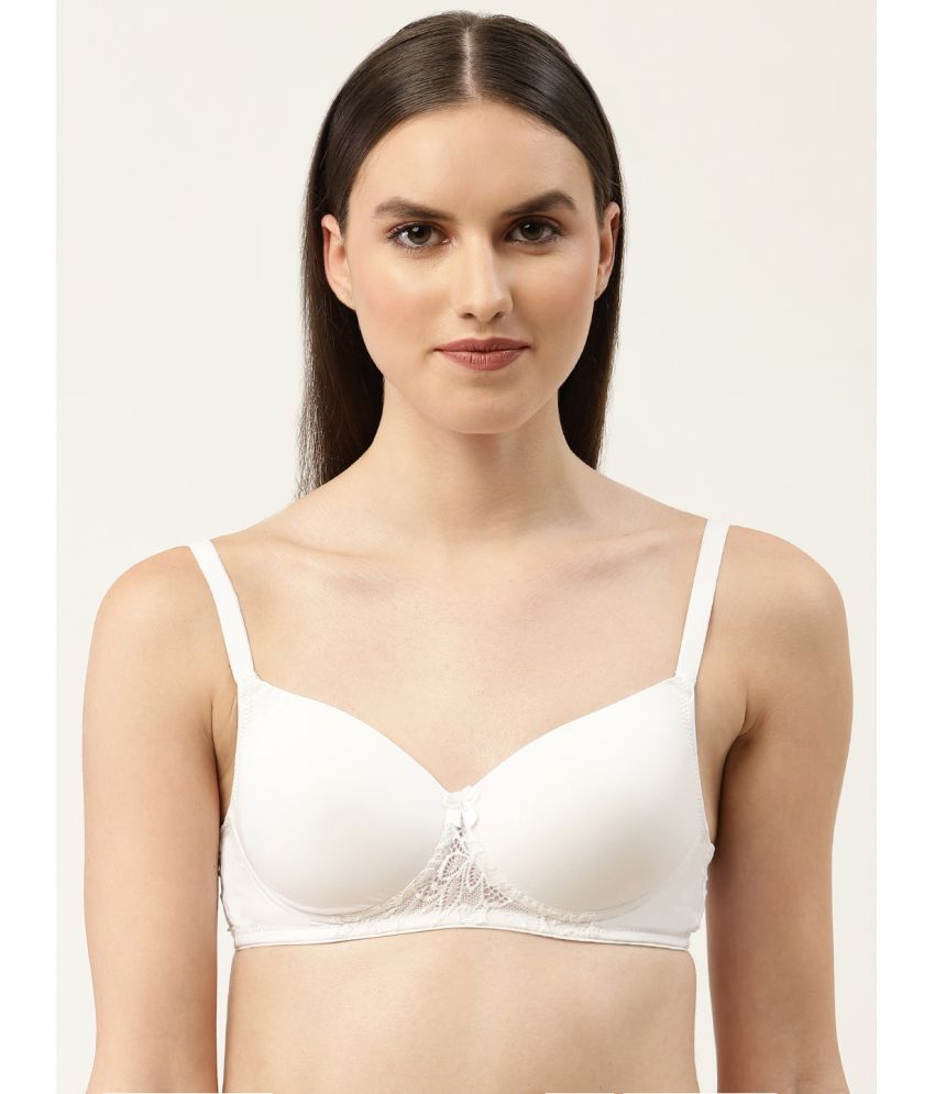     			Leading Lady Polyester Lightly Padded Women's T-Shirt Bra ( White )