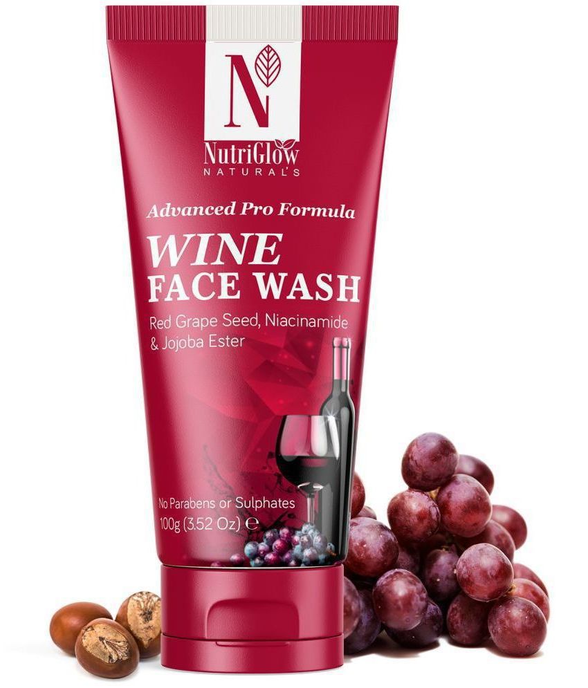     			NutriGlow NATURAL'S Advanced Pro Formula Wine Face Wash for Daily Use, Deep Cleansing Niacinamide For Women and Men, 100gm