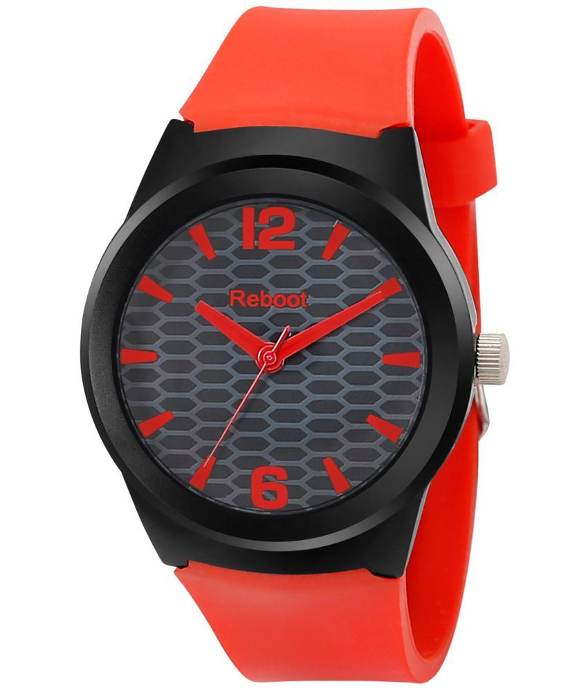     			Reboot - Red Silicon Analog Men's Watch