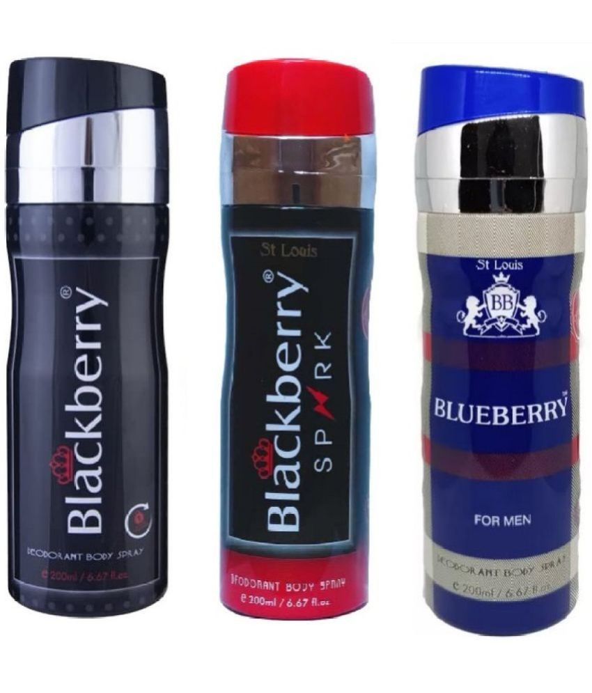     			St Louis - BLACKBERRY SPARK,BLACKBERRY,BLUEBERRY Deodorant Spray for Men,Women 600 ml ( Pack of 3 )