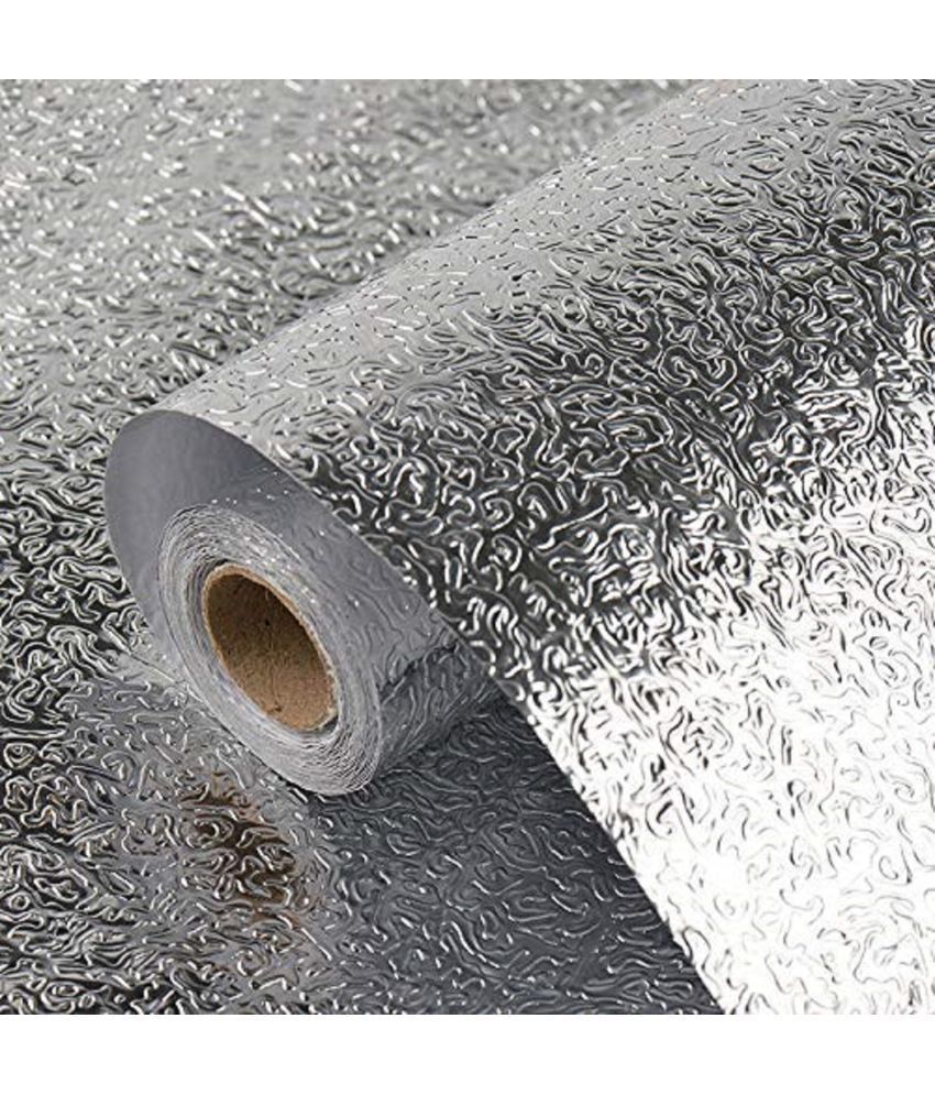     			HOMETALES Waterproof Self Adhesive Aluminium Foil Wall Paper For Walls Drawers (60x200cms) (Pack of 1)