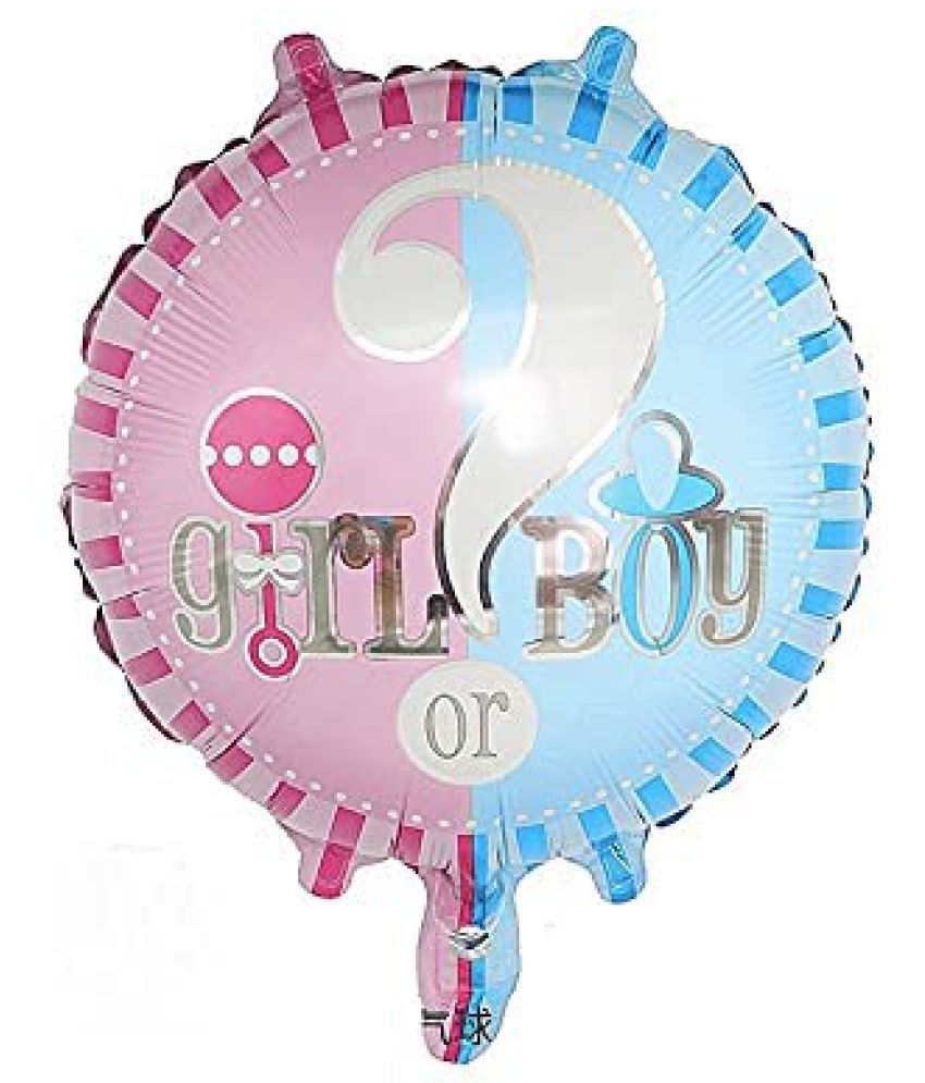     			Lalantopparties Boy or Girl Printed Foil Balloon 18 inch For baby decoration, Birthday decoration, theme decoration, boy or girl decoration, welcome home, surprise decoration balloon (Pack of 1)