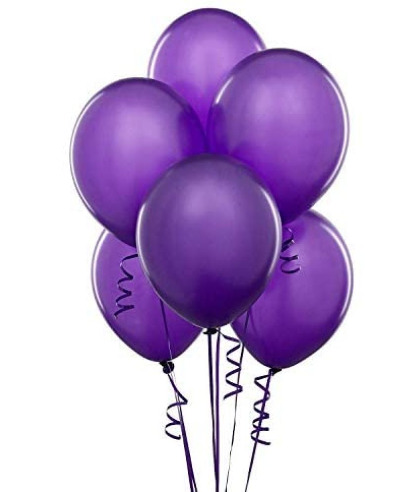     			Lalantopparties Colour balloon plain solid Finish Balloon For Birthday, Anniversary, Welcome Baby, Weddings, Engagement, Party Celebrations, Theme Party, Valentine, Purple (Pack Of 25)