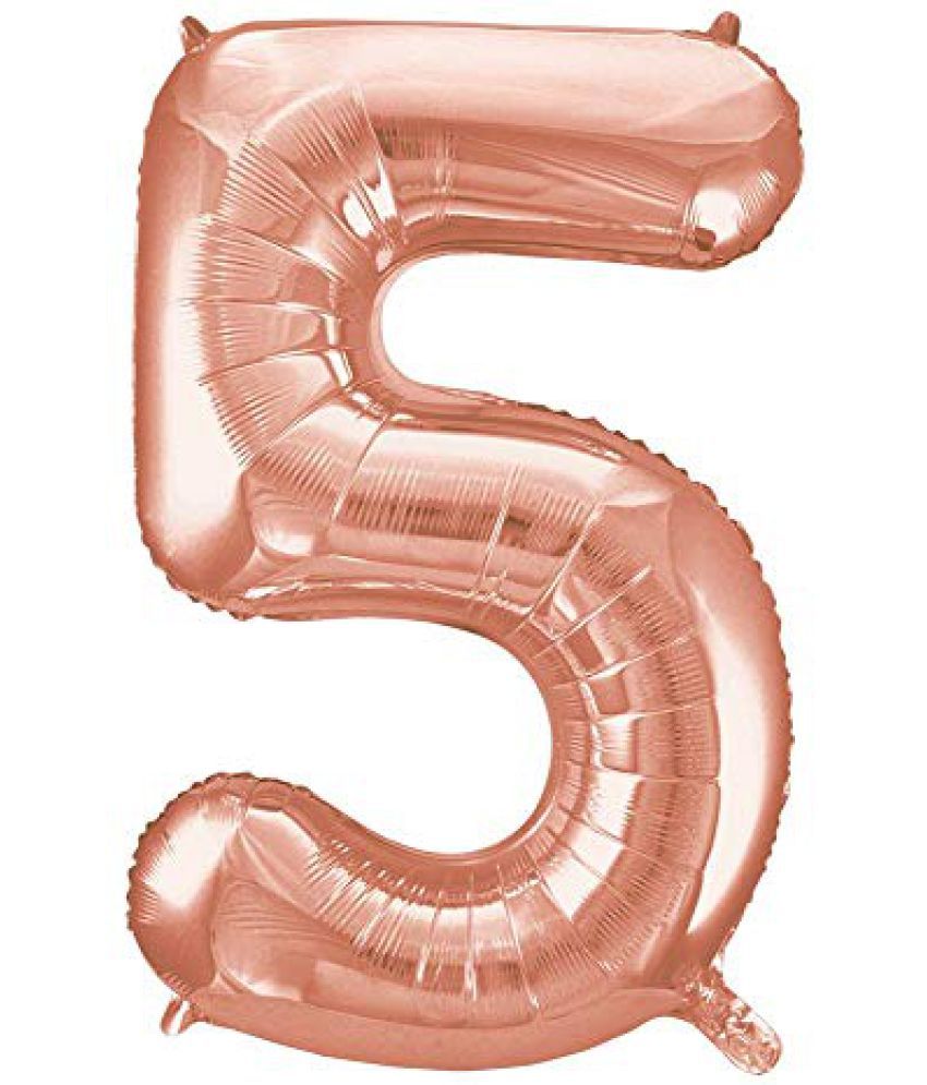     			Lalantopparties Number foil balloon 16 inch 6 number For party decoration, birthday, anniversary, wedding, valentine, baby decoration, bachelorette, bachelors, christmas decoration, Rose Gold (Pack of 1)