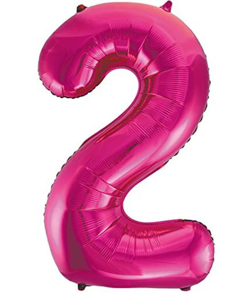     			Lalantopparties Number foil balloon 16 inch 2 number For party decoration, birthday, anniversary, wedding, valentine, baby decoration, bachelorette, bachelors, christmas decoration, Pink (Pack of 1)